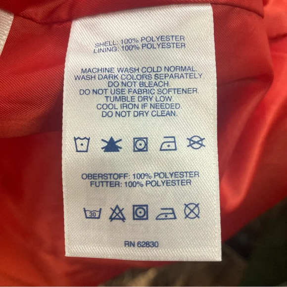 LANDS’ END Sz L Floral Buttoned Pockets Lined Knee  Length Raincoat Trenchcoat - Picture 14 of 14